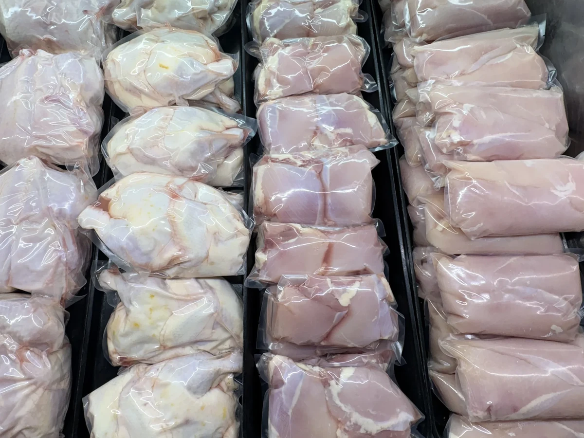 Poultry in the Plymouth Prime Meats case